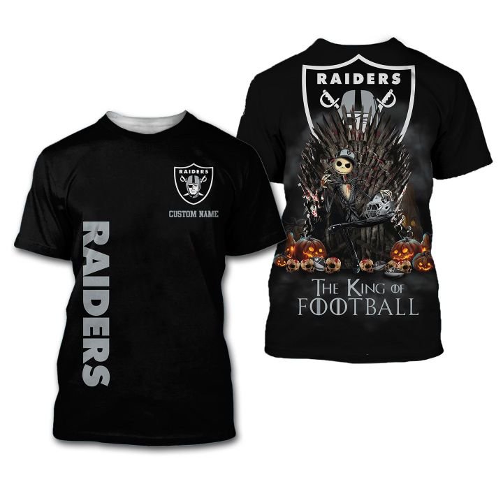 Las Vegas Raiders The King Of Football Custom Name 3D All Over Print Shirt