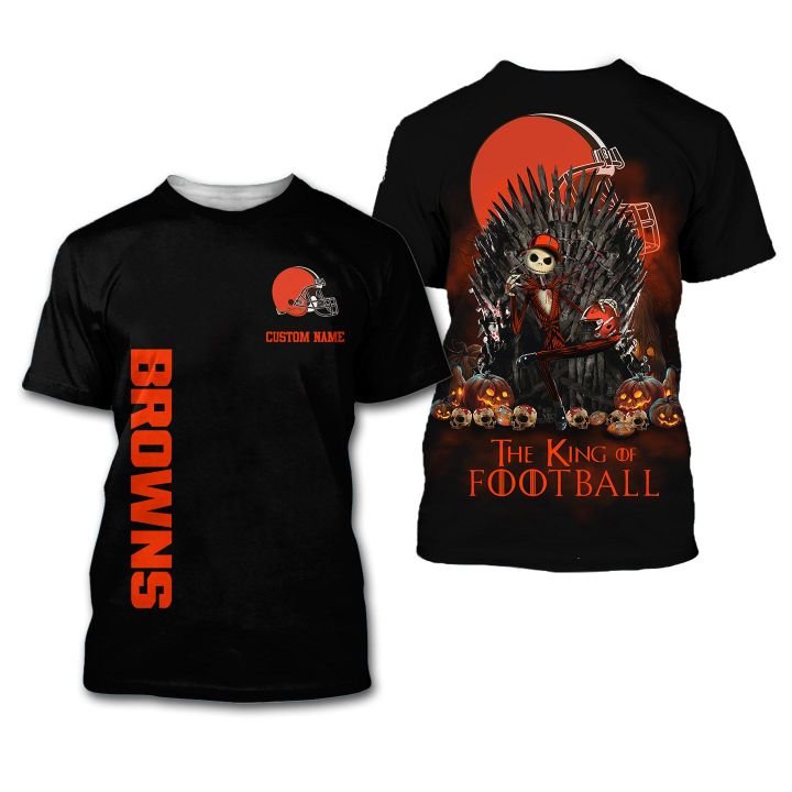 Cleveland Browns The King Of Football Custom Name 3D All Over Print Shirt