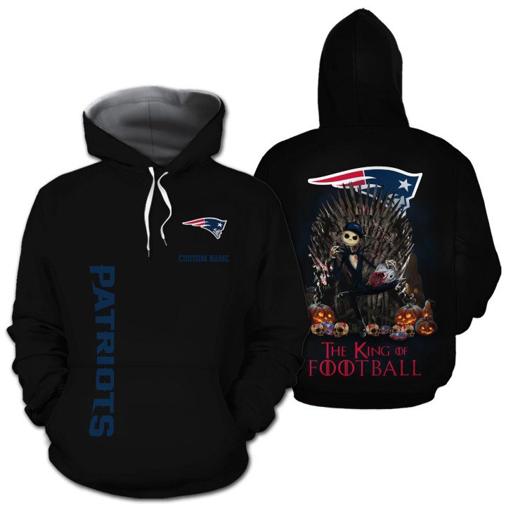 New England Patriots The King Of Football Custom Name 3D All Over Print Shirt