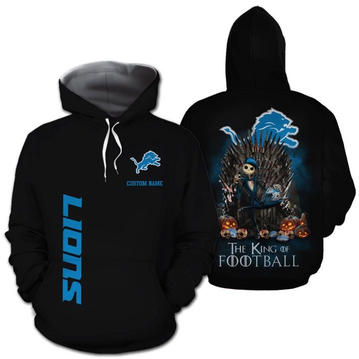 Detroit Lions The King Of Football Custom Name 3D All Over Print Shirt