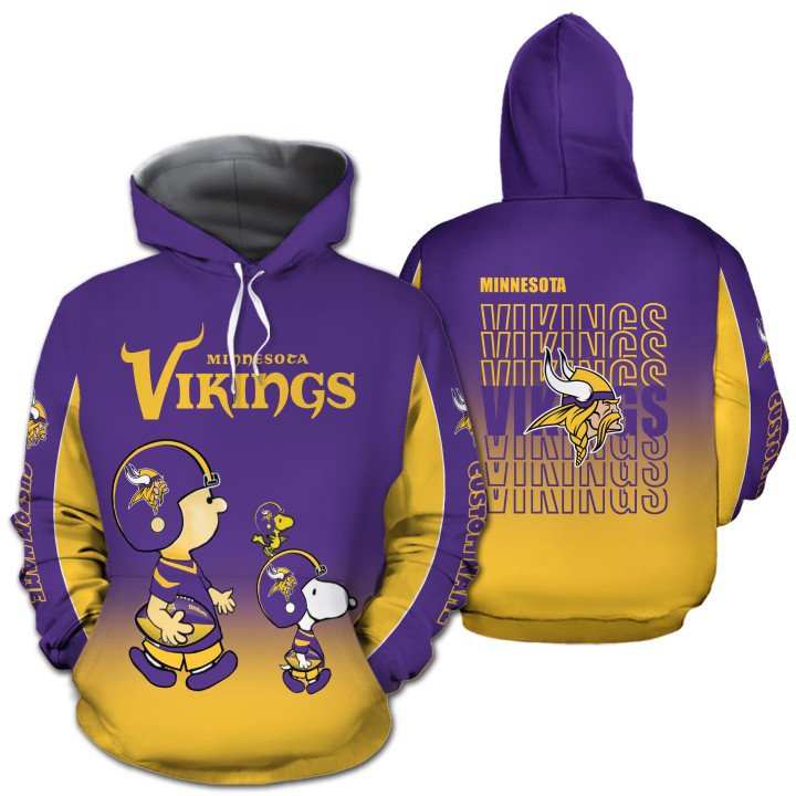 Minnesota Vikings American Football Team The Snoopy Show 3D All Over Print Shirt