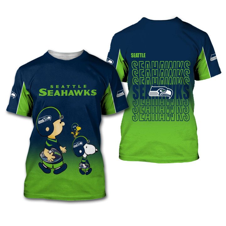 Seattle Seahawks American Football Team The Snoopy Show 3D All Over Print Shirt