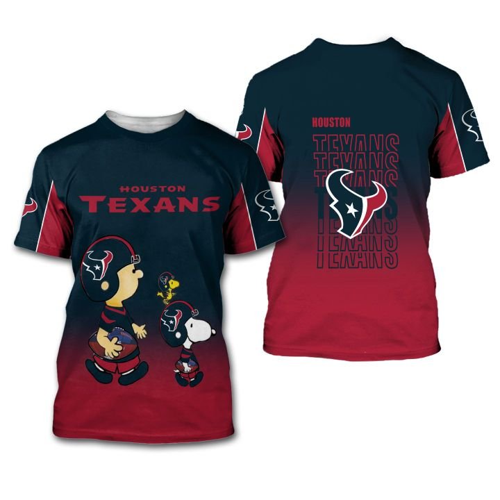 Houston Texans American Football Team The Snoopy Show 3D All Over Print Shirt