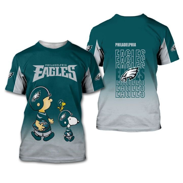 Philadelphia Eagles American Football Team The Snoopy Show 3D All Over Print Shirt