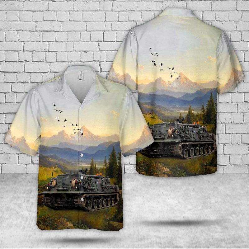 Austrian Army Bergepanzer M 88A1 Hawaiian Shirt