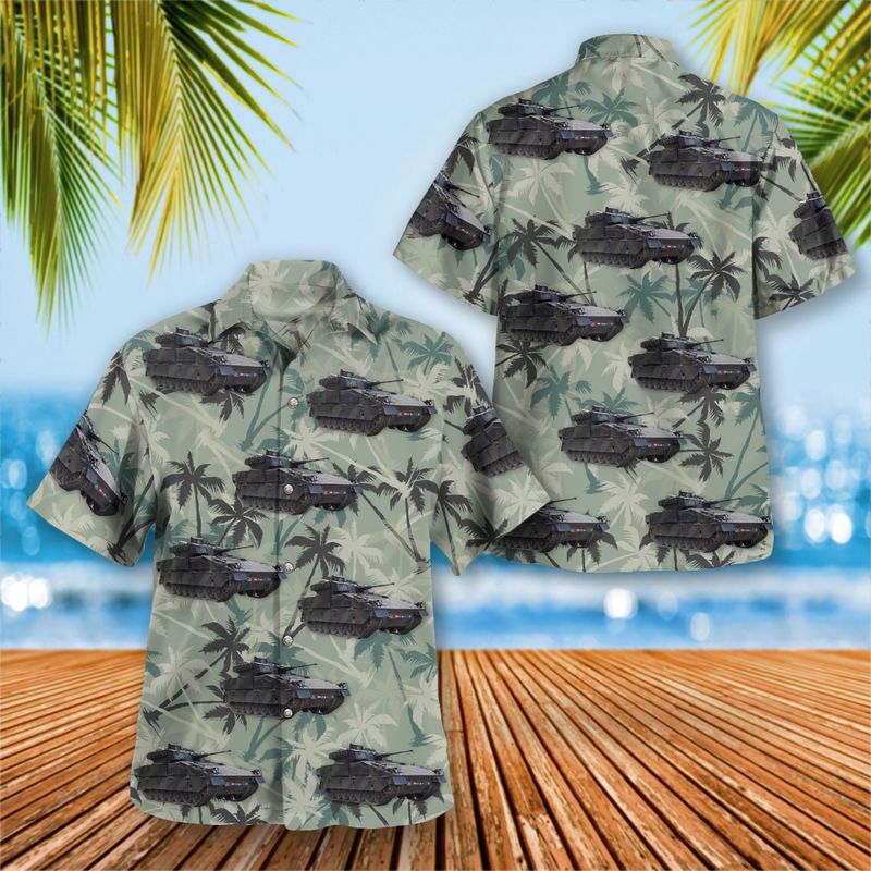 Austrian Army Ulan Infantry Fighting Vehicle Hawaiian Shirt