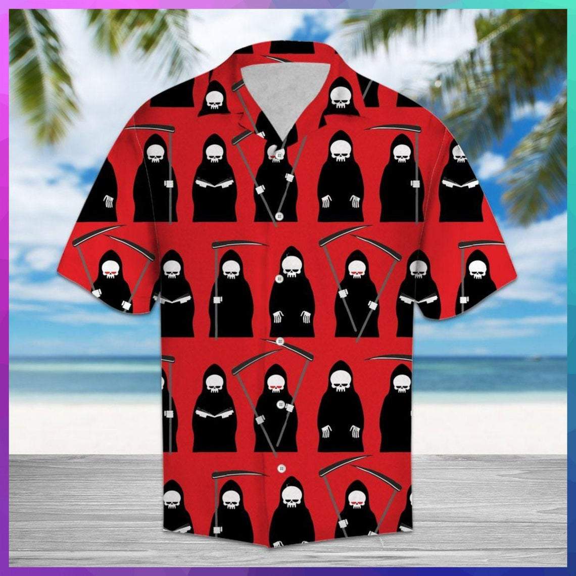 Grim Reaper Hawaiian Shirt For Men Women