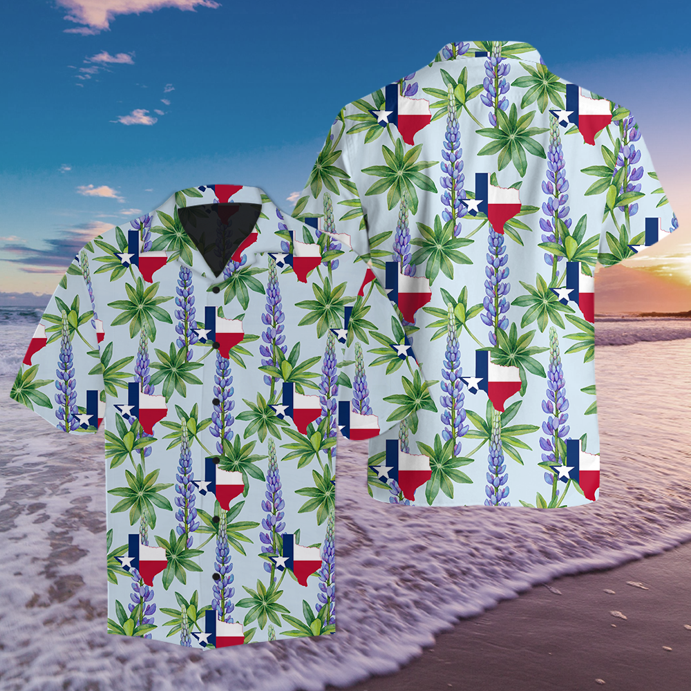 Texas Bluebonnet Hawaiian Shirt For Men Women