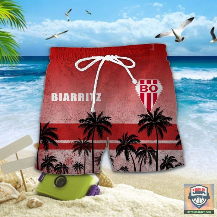 Where To Buy Biarritz Olympique Palm Tree Hawaiian Shirt Beach Short
