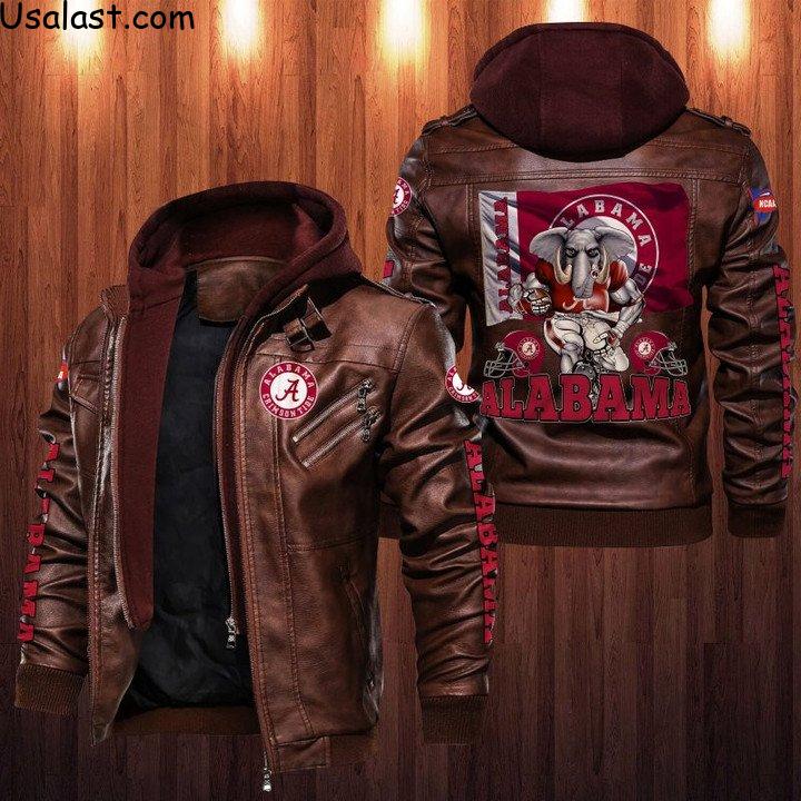 Ultra Hot Alabama Crimson Tide Mascot Leather Jacket