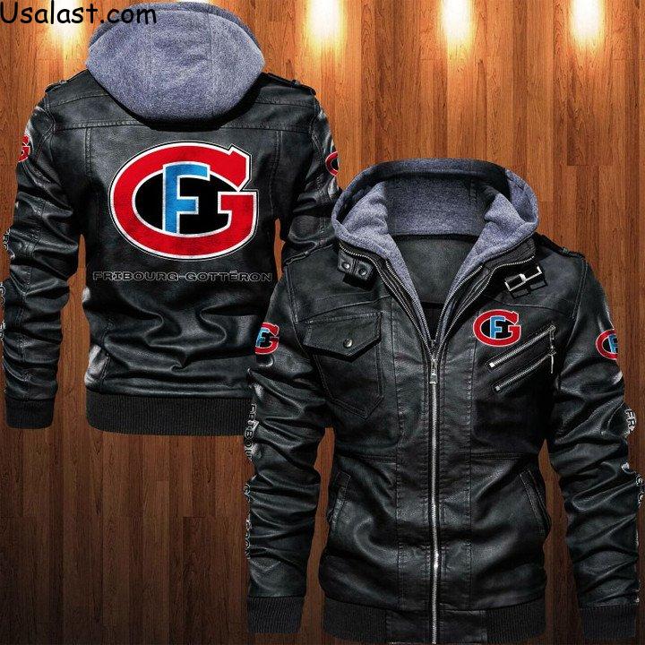 Big Sale Fribourg-Gotteron Leather Jacket