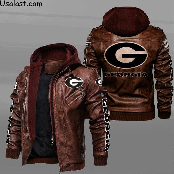 Wholesale Georgia Football Leather Jacket