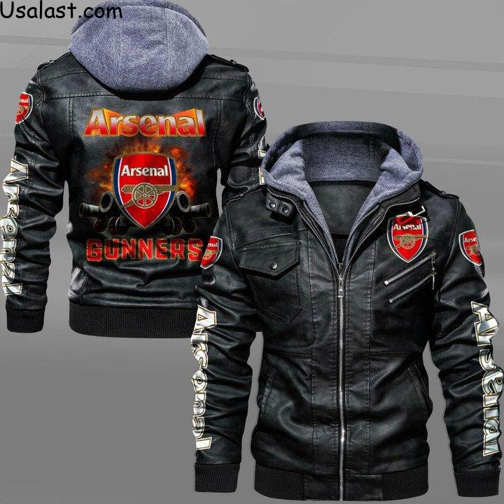 Discount Arsenal The Gunners Leather Jacket