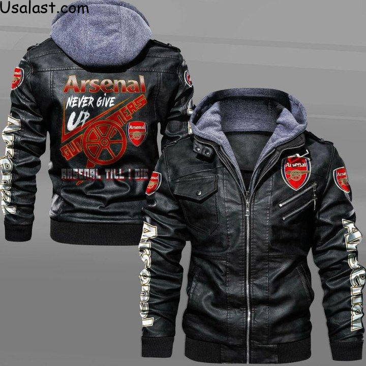 For Fans Arsenal Never Give Up Leather Jacket