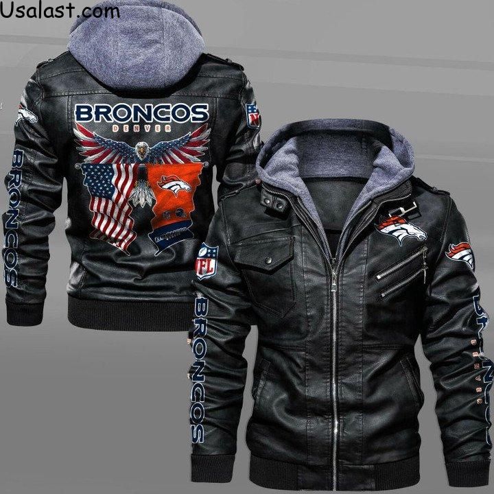 New Fashion Dallas Cowboys Bald Eagle American Flag Leather Jacket