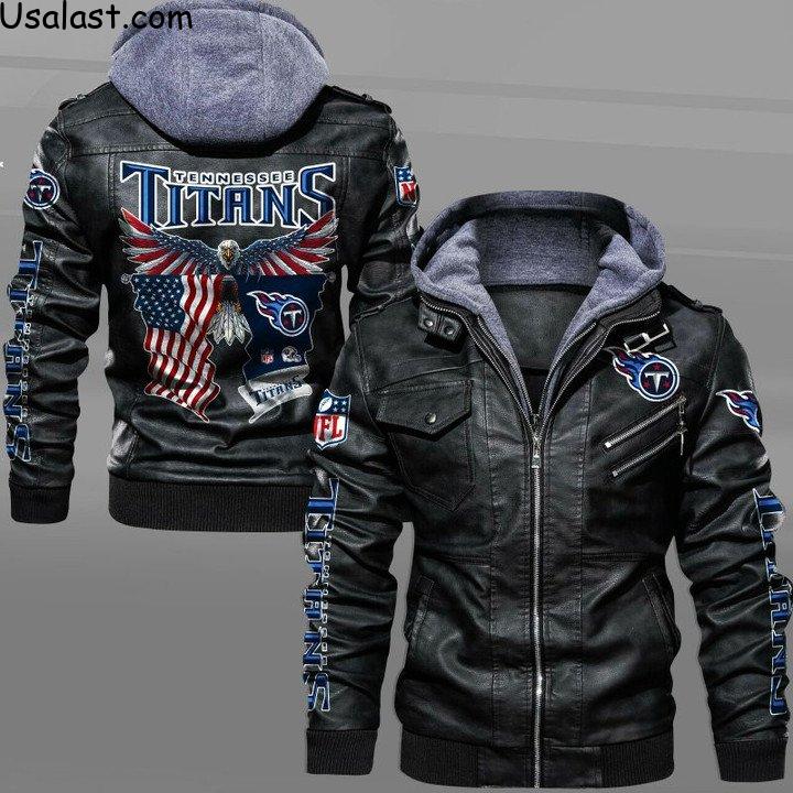 Here’s Tennessee Titans Bald Eagle American Flag Leather Jacket