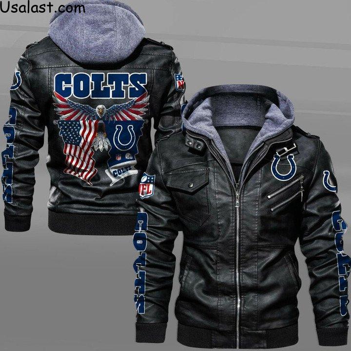 Best Gift Jacksonville Jaguars Bald Eagle American Flag Leather Jacket