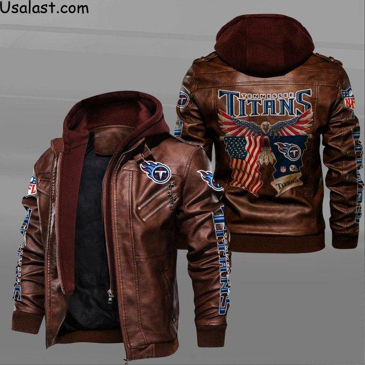 Here’s Tennessee Titans Bald Eagle American Flag Leather Jacket