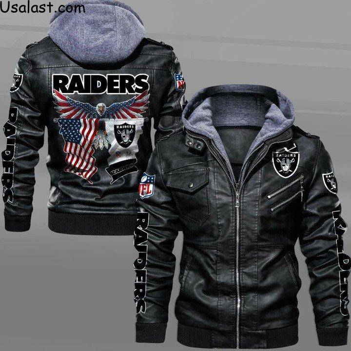 Available New York Jets Bald Eagle American Flag Leather Jacket
