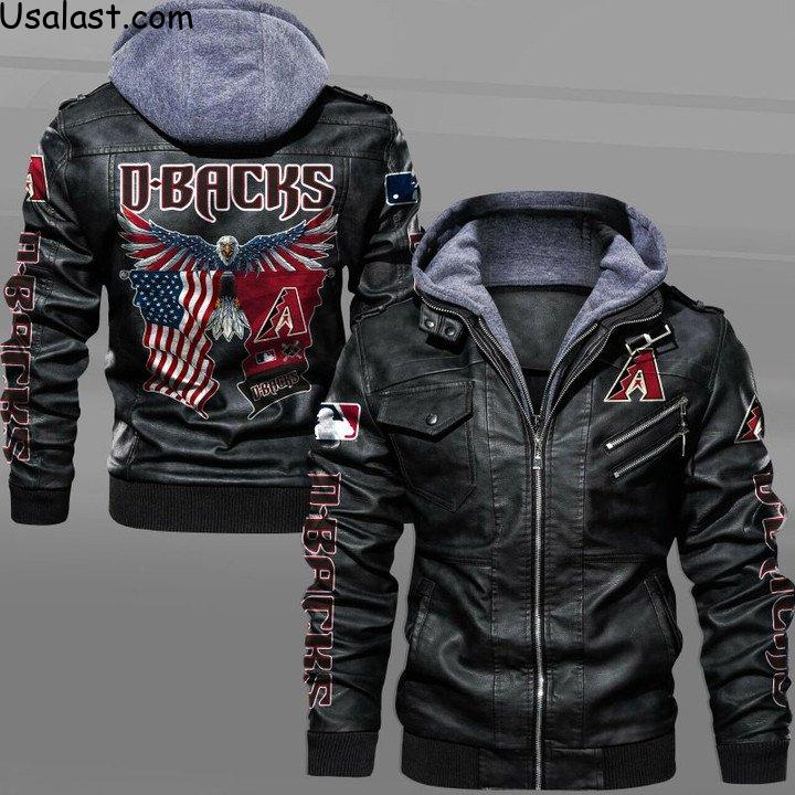 Top Alibaba Atlanta Braves Bald Eagle American Flag Leather Jacket