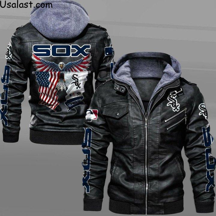 Shopping Chicago White Sox Eagle American Flag Leather Jacket
