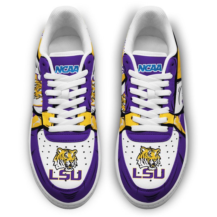 LSU Tigers Custom Name Air Force 1 Shoes Sneaker