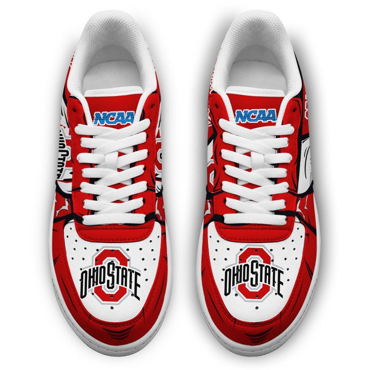 Ohio State Buckeyes Custom Name Air Force 1 Shoes Sneaker