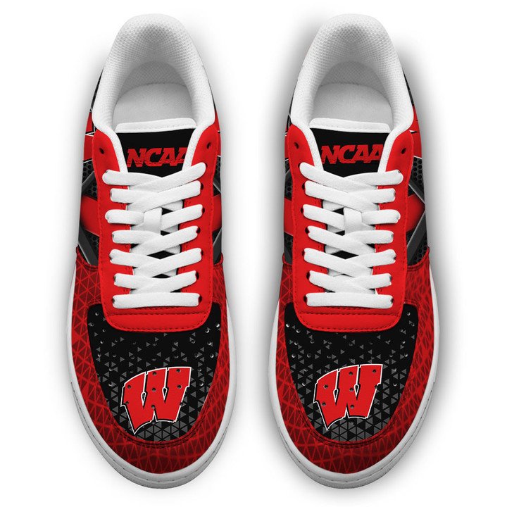 Wisconsin Badgers NCAA Air Force 1 AF1 Sneaker Shoes
