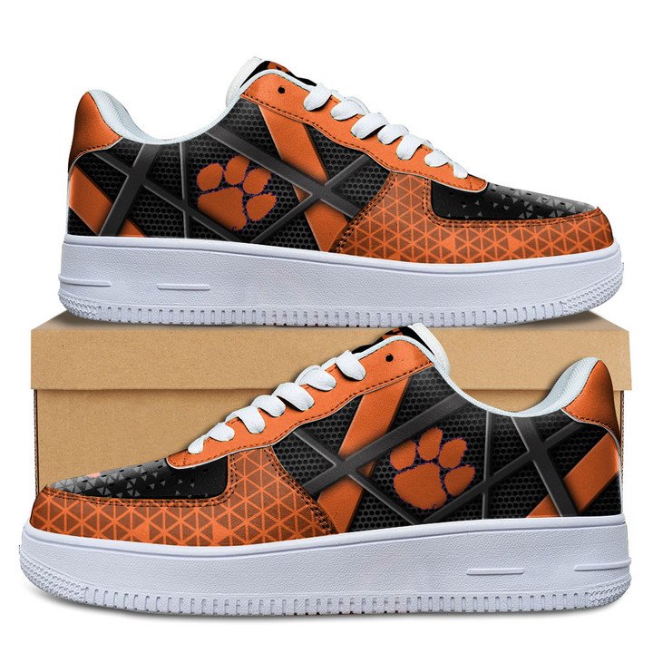 Clemson Tigers NCAA Air Force 1 AF1 Sneaker Shoes