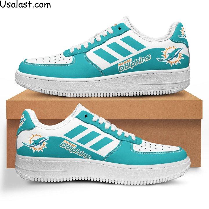 Discount Miami Dolphins Air Force 1 AF1 Sneaker Shoes