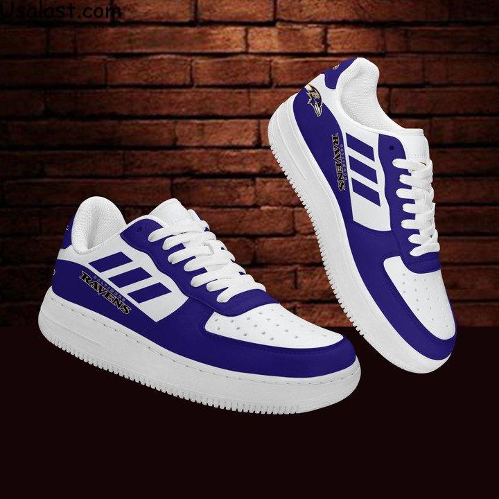 Traditional Baltimore Ravens Air Force 1 AF1 Sneaker Shoes