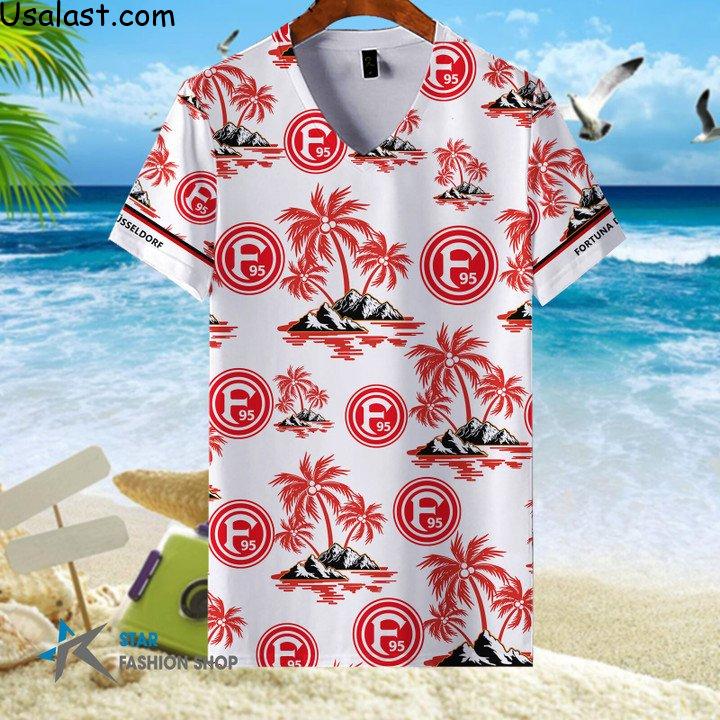 Wholesale Fortuna Düsseldorf Coconut 3D T-Shirt, Hawaiian Shirt, Polo Shirt And Baseball Jersey