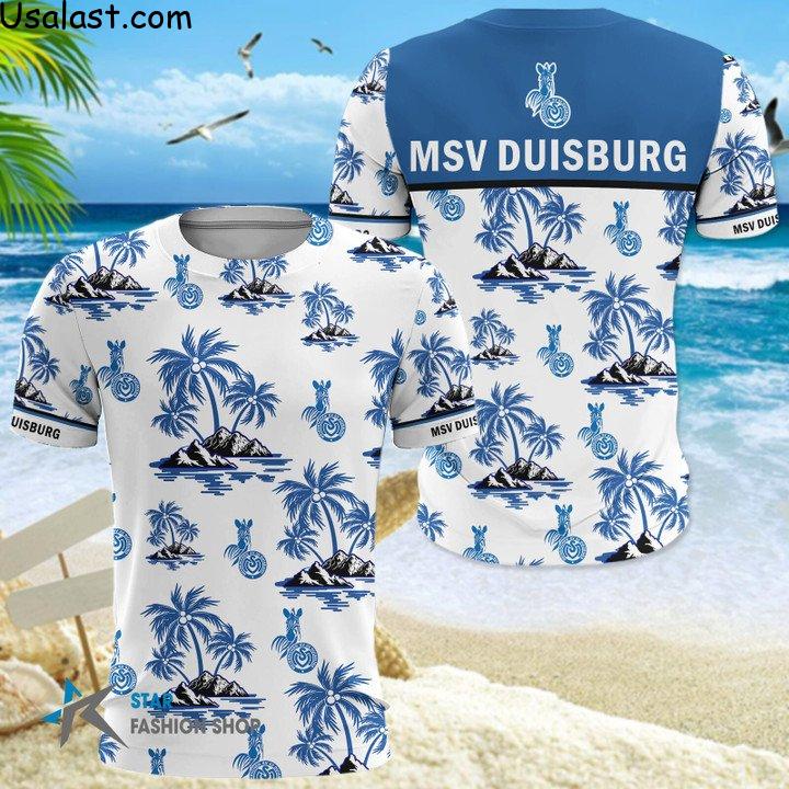 Beautiful MSV Duisburg Hawaiian Shirt Beach Short