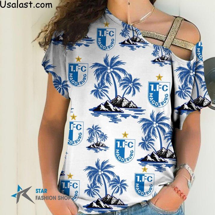 Fabulous FC Magdeburg Hawaiian Shirt Beach Short