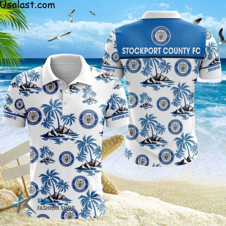 Top Finding Stockport County F.C Hawaiian Shirt Beach Short