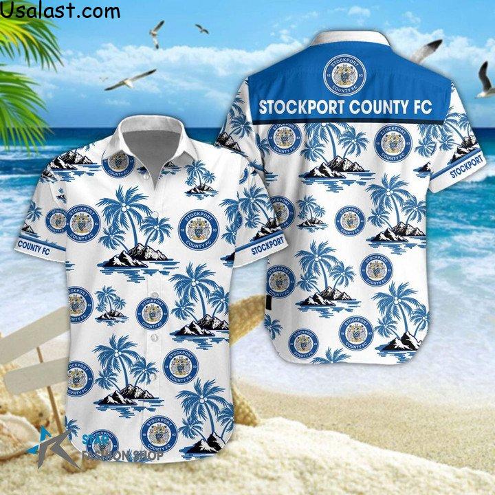 Top Finding Stockport County F.C Hawaiian Shirt Beach Short