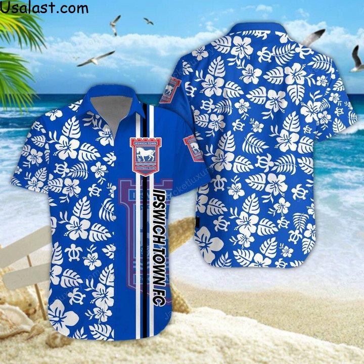 Up to 20% Off Ipswich Town F.C Tropical Flower Hawaiian Shirt, Polo Shirt, Baseball Jersey And T-Shirt
