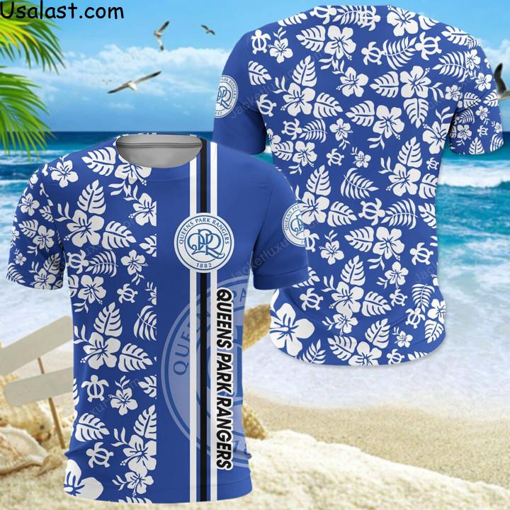 For Fans Queens Park Rangers Tropical Flower 3D All Over Print Shirt