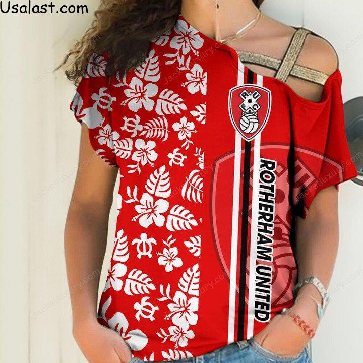 Best Sale Rotherham United Tropical Flower 3D All Over Print Shirt