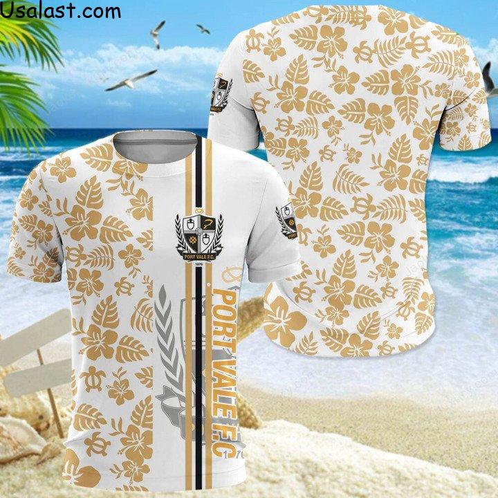 Fabulous Port Vale F.C Tropical Flower 3D T-Shirt, Hawaiian Shirt And Baseball Jersey