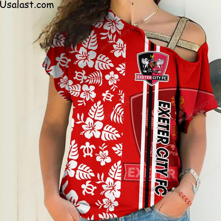 Luxury Exeter City F.C Tropical Flower Hawaiian Shirt, Polo Shirt, Baseball Jersey And T-Shirt