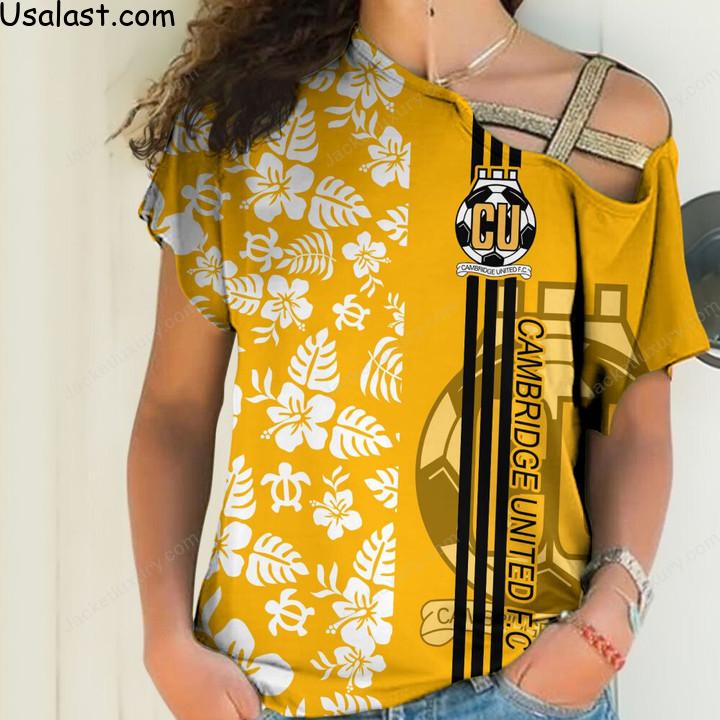 Esty Cambridge United F.C Tropical Flower Hawaiian Shirt, Polo Shirt, Baseball Jersey And T-Shirt