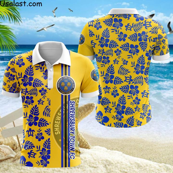 Excellent Shrewsbury Town F.C Tropical Flower 3D T-Shirt, Hawaiian Shirt And Baseball Jersey