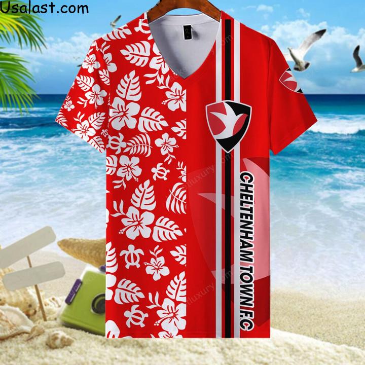 Wholesale Cheltenham Town F.C Tropical Flower Hawaiian Shirt, Polo Shirt, Baseball Jersey And T-Shirt