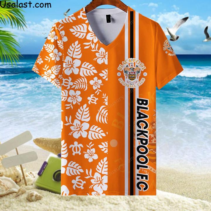 New Fashion Blackpool F.C Tropical Flower 3D All Over Print Shirt