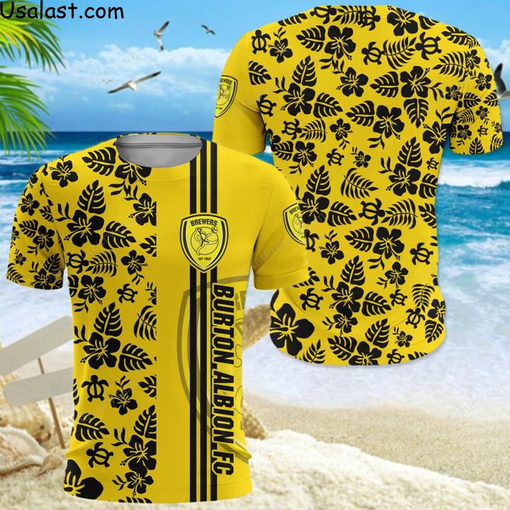 Best-Buy Burton Albion FC Tropical Flower 3D All Over Print Shirt