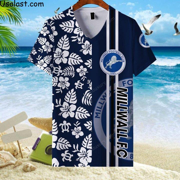 Top Rate Millwall F.C Tropical Flower 3D All Over Print Shirt