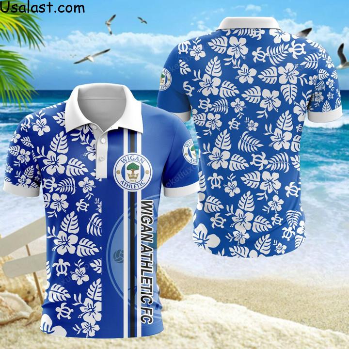 Cheap Wigan Athletic Football Club Tropical Flower 3D All Over Print Shirt