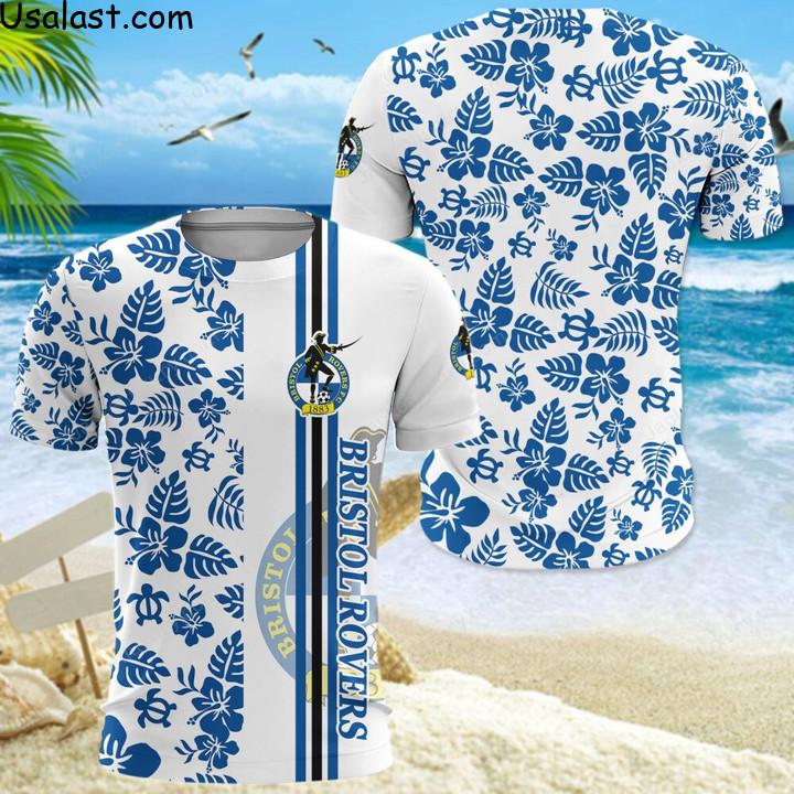 Amazon Bristol Rovers Football Club Tropical Flower 3D All Over Print Shirt