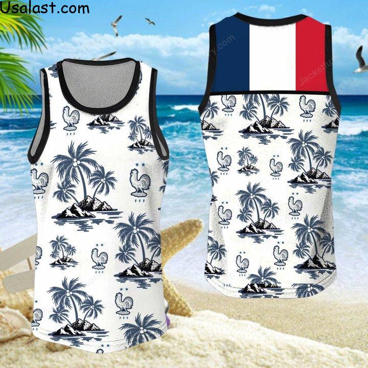 Best Sale France National Football Team Hawaiian Shirt Beach Short